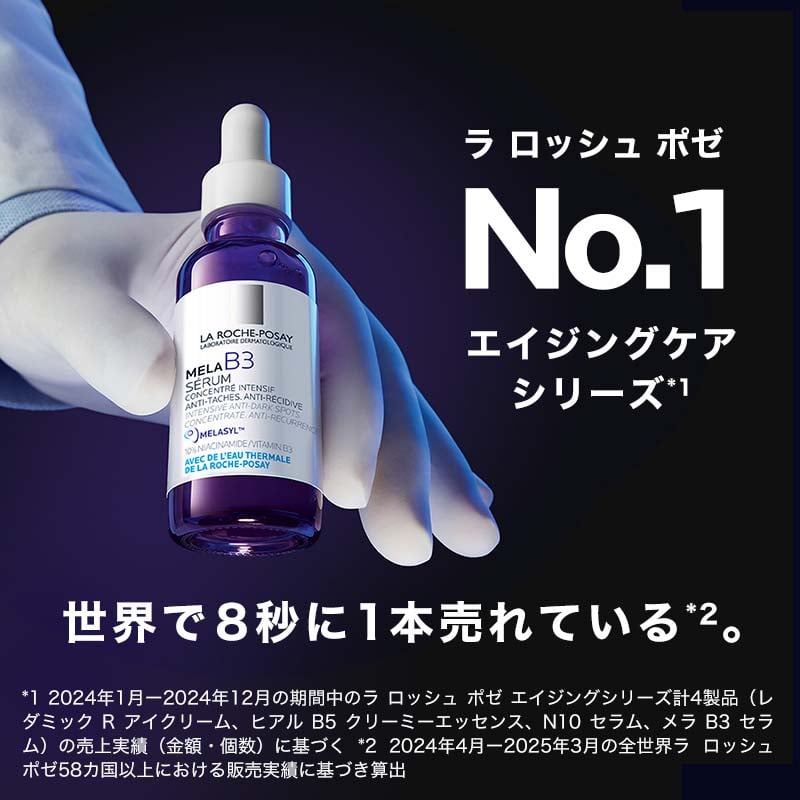ラ ロッシュ ポゼ No.1エイジングケアシリーズ。世界で8秒に1本売れている実績。